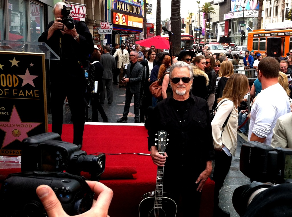 Kris Kristofferson poses at the Hollywood Walk of Fame ceremony for Janis Joplin. Kris Kristofferson poses at the Hollywood Walk of Fame ceremony for Janis Joplin.
