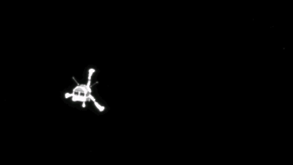 The Philae lander, seen here heading to a comet's surface after leaving the Rosetta spacecraft in 2014, isn't expected to send any more signals, the European Space Agency says. The Philae lander, seen here heading to a comet's surface after leaving the Rosetta spacecraft in 2014, isn't expected to send any more signals, the European Space Agency says.