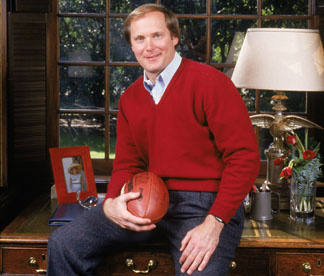 Former Los Angeles Rams quarterback, Pat Haden, poses for a portrait in February of 1986.