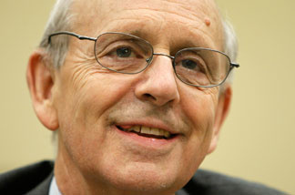 U.S. Supreme Court Justice Stephen Breyer testifies during a hearing before the Financial Services and General Government Subcommittee of the House Appropriations Committee on April 15 in Washington, DC.