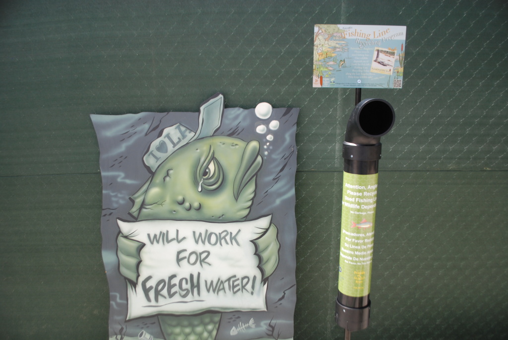 Slideshow Fishing line recycling efforts seek to protect wildlife