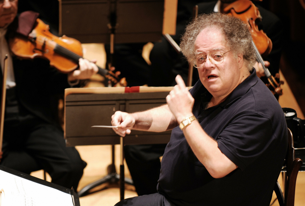 Us conductor James Levine and the Boston Conductor James Levine and the Boston Symphony Orchestra perform Hector Berlioz's
