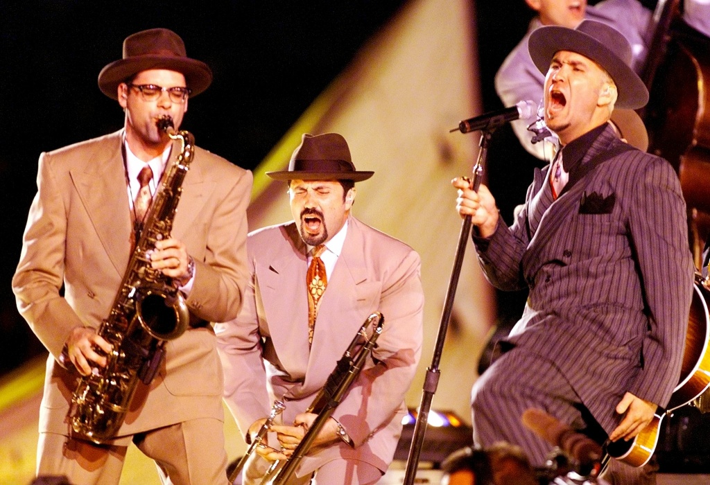 swing band Big Bad Voodoo Daddy Swing band Big Bad Voodoo Daddy performs during the halftime show at Super Bowl XXXIII on January 31 at Pro Player Stadium in Miami, Florida.