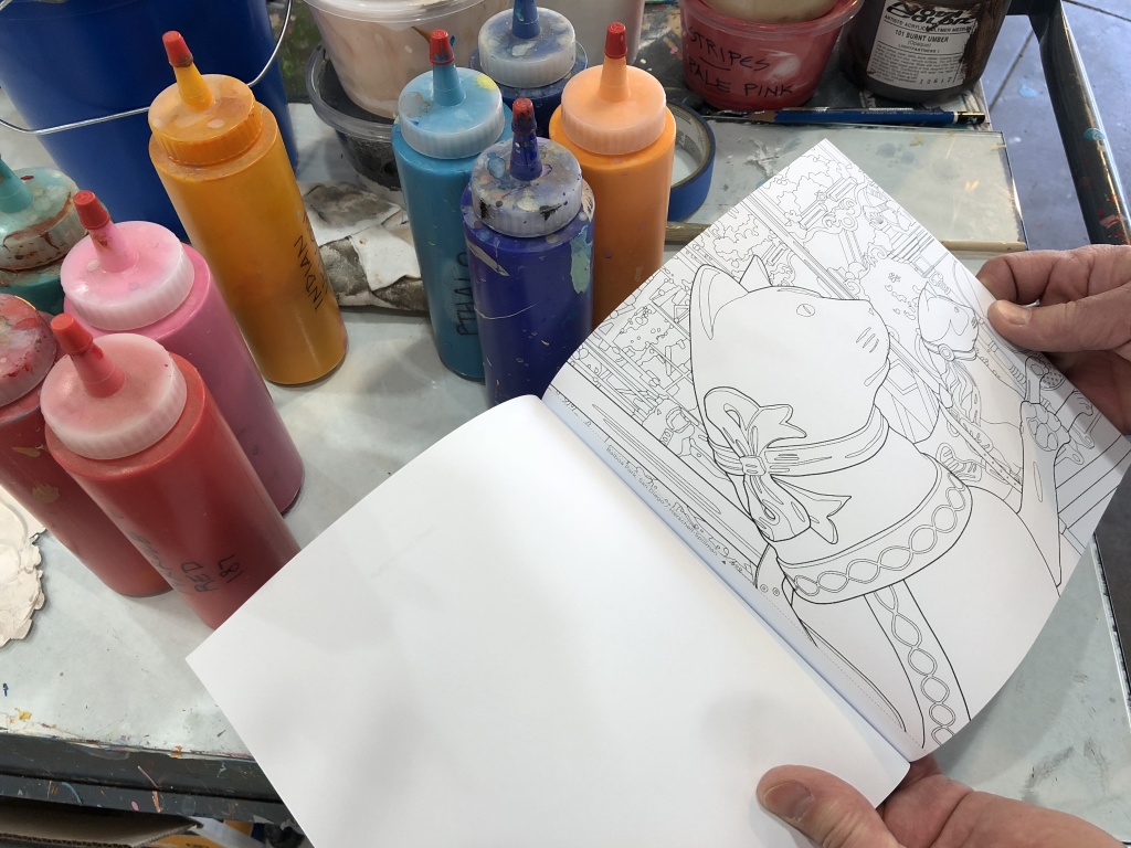 David Palmer's Carousel coloring book Carousels are not all about horses. Some of them have cats and dragons.