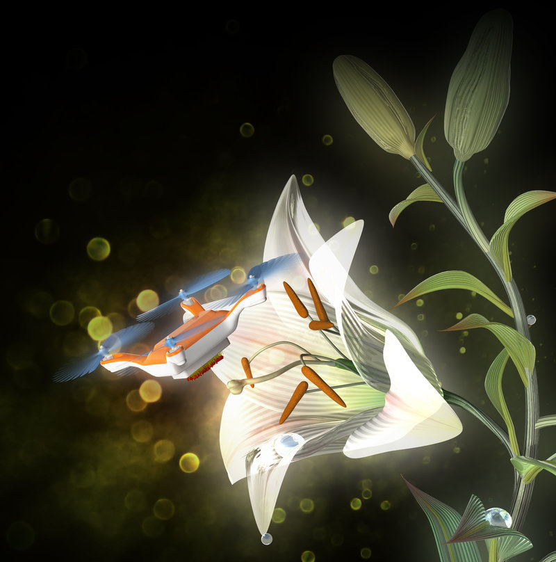 cover_custom-abc71c114c9d5c80e078996d0d07245dc1818a46-s800-c85.jpg An artist's illustration shows how a remote-controlled drone might one day be used to pollinate flowers.