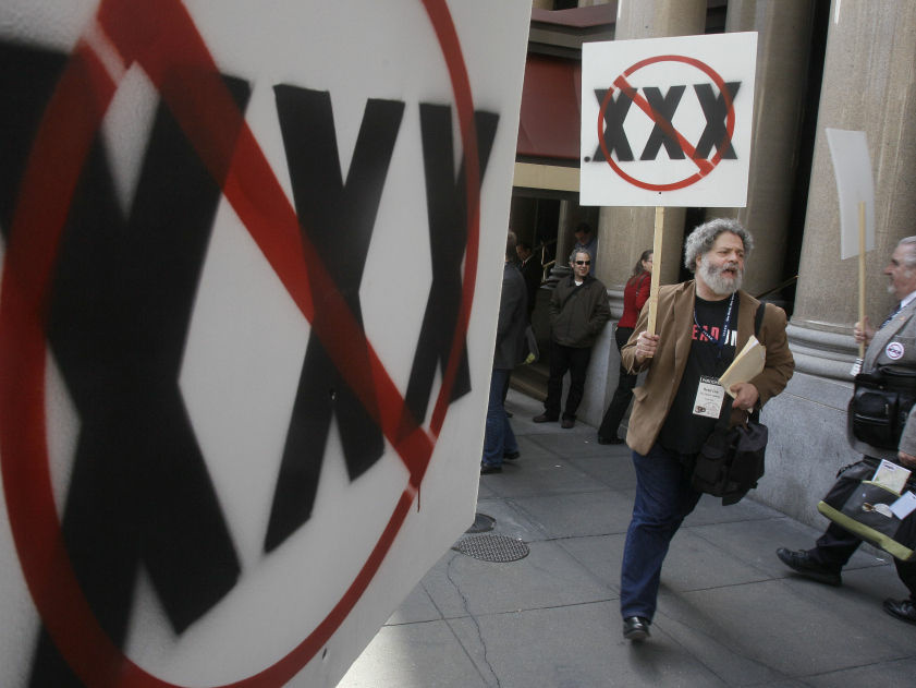 Members of the adult entertainment industry and its trade groups gathered in San Francisco in March to oppose the creation of a separate Internet address for adult entertainment websites.
