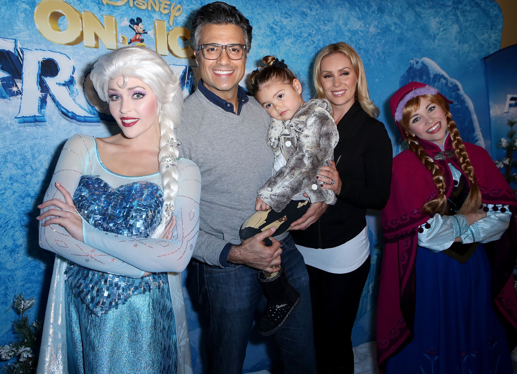 Disney On Ice Presents Frozen Los Angeles Premiere Elsa, Jaime Camil, Elena Camil, Heidi Balvanera and Anna arrive at the Los Angeles Premiere of Disney On Ice: Frozen at the Staples Center on December 10, 2015.