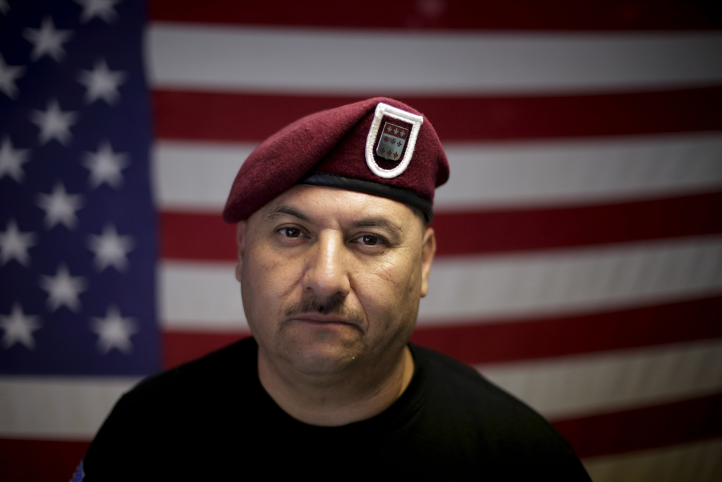 Mexico Deported US Veterans In this Feb. 13, 2017 photo, U.S. Army veteran Hector Barajas, who was deported, poses for a portrait in his office at the Deported Veterans Support House, nicknamed