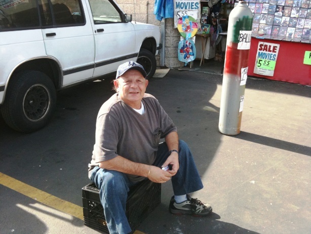 Mercer 14247 David, who lives in North Hollywood, sells convenience items and makes keys. Business is awful, he says. He says you shouldn't have to rely on your own children to get by.