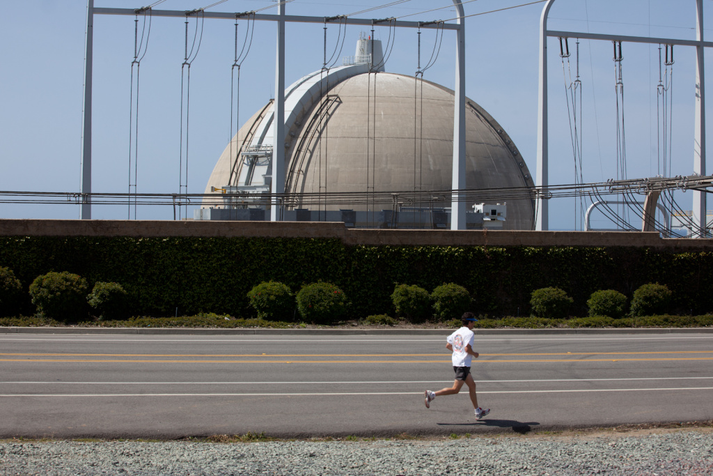 San Onofre Nuclear Plant A runner passes by the San Onofre Nuclear Power Plant on April 6, 2012. The Nuclear Regulatory Commission said it may decide by March 2013 whether to allow a limited restart of the damaged facility.