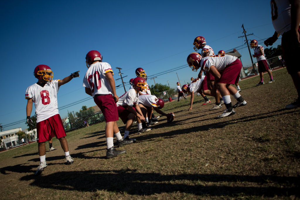 Take Two® PHOTOS LA High school football fans prepare for the East