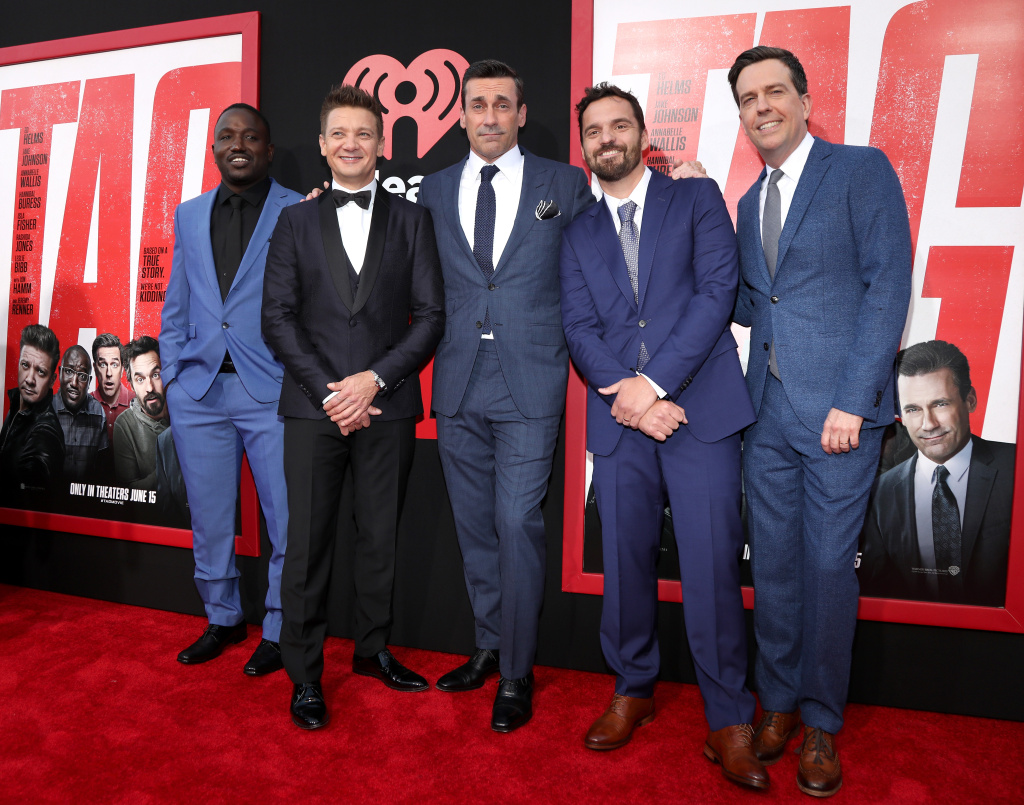 Premiere Of Warner Bros. Pictures And New Line Cinema's Hannibal Buress, Jeremy Renner, Jon Hamm, Jake Johnson and Ed Helms attend the Premiere Of Warner Bros. Pictures And New Line Cinema's