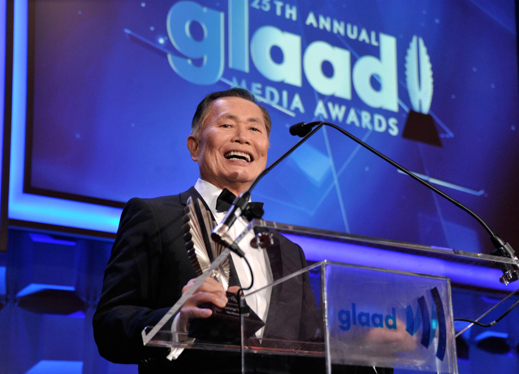 25th Annual GLAAD Media Awards In New York - Dinner & Show George Takei attends the 25th Annual GLAAD Media Awards on May 3, 2014 in New York City.