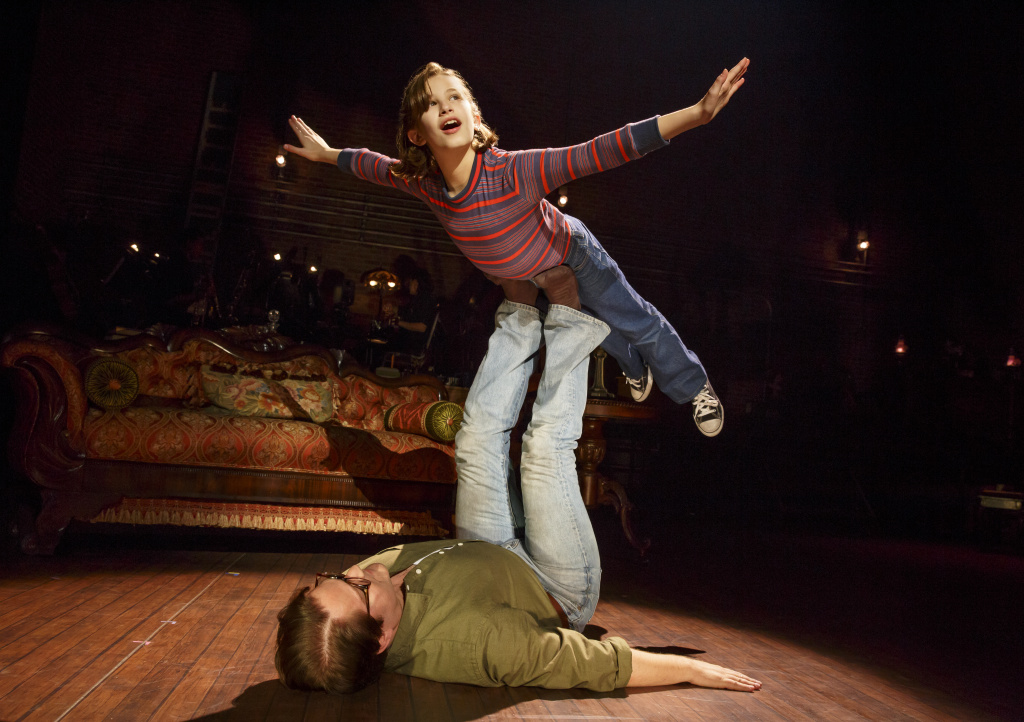 Alessandra Baldacchino as young Alison and Robert Petkoff as her father in the national tour of “Fun Home.” Alessandra Baldacchino as young Alison and Robert Petkoff as her father in the national tour of “Fun Home.”