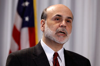Federal Reserve Bank Chairman Ben Bernanke speaks at the William McChesney Martin Federal Reserve Board Building July 12, 2010 in Washington, DC.