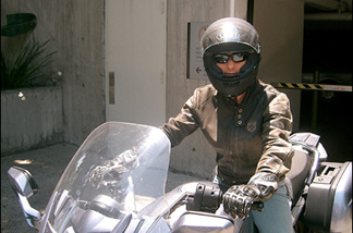 Mercer 7367 Throttle Jockey Susan Carpenter is suited up and ready to ride.