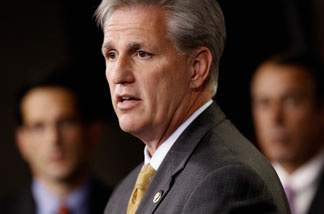 House Majority Whip-elect Kevin McCarthy (R-CA) speaks during a news conference with fellow Republican leaders at the U.S. Capitol November 18, 2010 in Washington, DC.