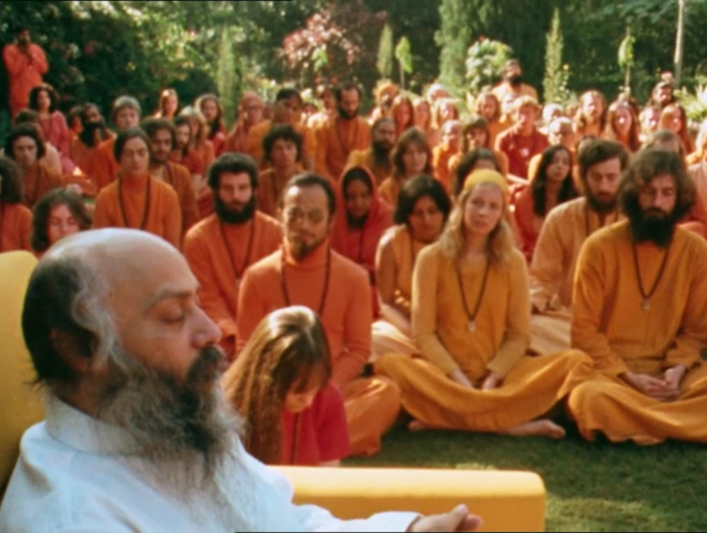 Bhagwan Rajneesh and followers,