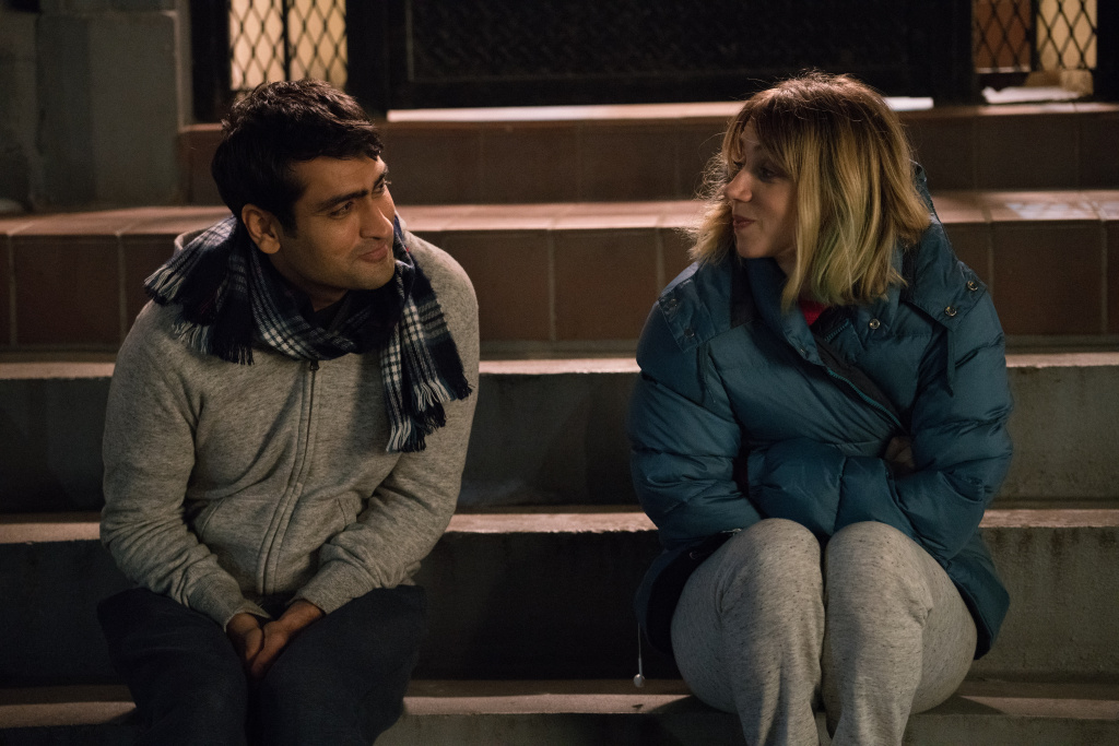 Actor Kumail Nanjiani and actor Zoe Kazan in Actor Kumail Nanjiani and actor Zoe Kazan in