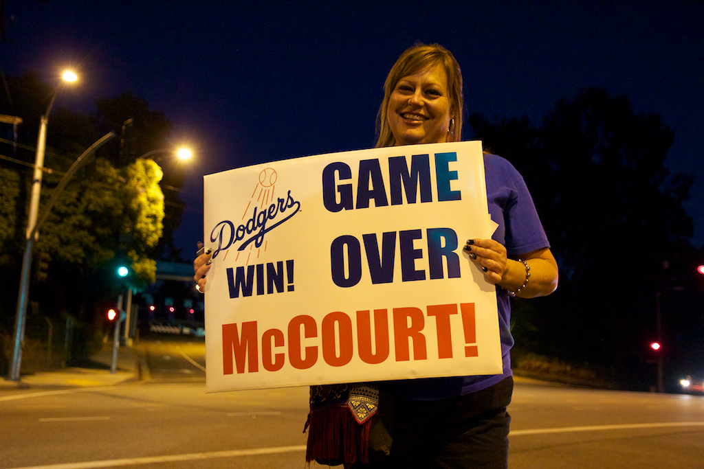 Game Over McCoourt Some fans are upset that the game doesn't appear to be entirely over for Frank McCourt, who apparently is retaining at least partial ownership of land surrounding the Dodgers' stadium.