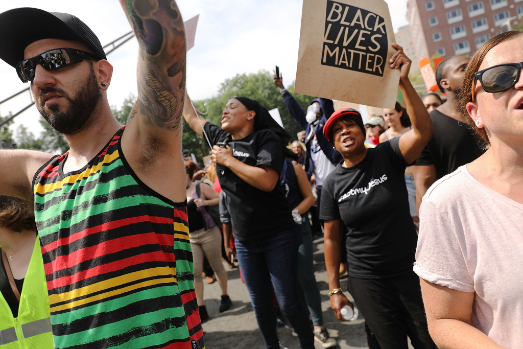 Solidarity With Charlottesville Rallies Are Held Across The Country, In Wake Of Death After Alt Right Rally Last Week Thousands of counter-protesters march in Boston against a planned