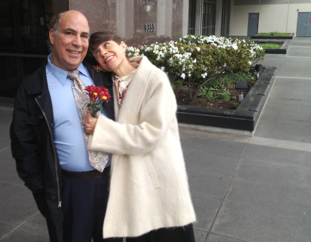 Silverlake newlyweds Lisa Leist and Ron Hershewe, married 12-12-12 after 6-12 years together, depending on which one you ask. Silverlake newlyweds Lisa Leist and Ron Hershewe, married 12-12-12 after 6-12 years together, depending on which one you ask.