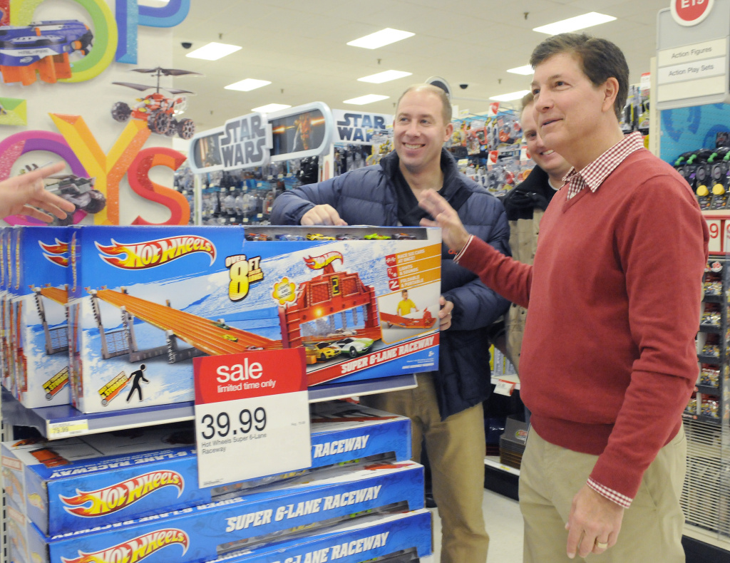 Target Black Friday Store Opening Gregg Steinhafel, Target CEO, checks out Black Friday sale items after Target opens its doors on Thursday, Nov. 22, 2012 in Bloomington, Minn.