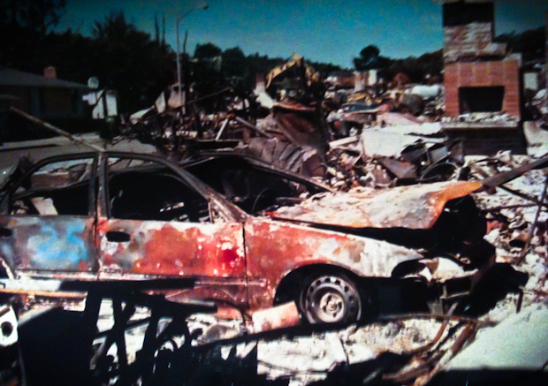 The aftermath of the San Bruno pipeline explosion, Sept. 9, 2010.