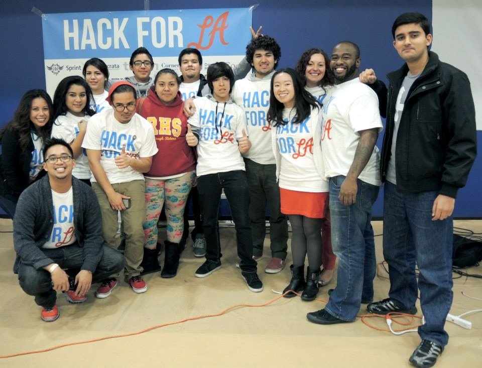Hack For LA Student hackers from Roosevelt High School in Boyle Heights participate in the Hack For LA competition.