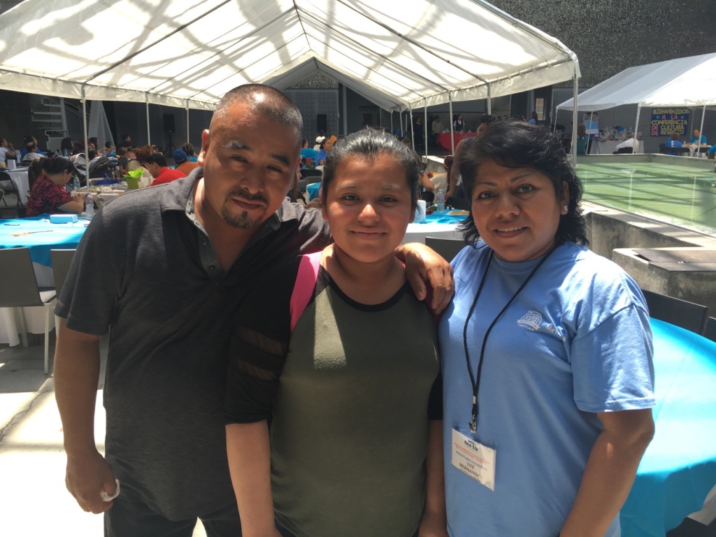 Culture of Respect Kimberly Espinosa, 11, with her parents, Gil Espinoza and Luz Hernández, said youth like her need to take a part in ending violence in local neighborhoods.