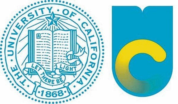 The image on the left is the old University of California logo. The one on the right is the now-rejected logo.