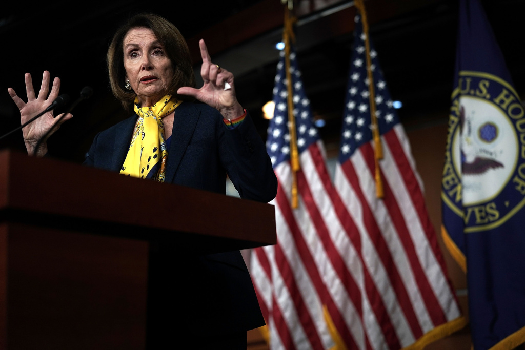 Minority Leader Nancy Pelosi Holds Weekly Press Conference At The Capitol U.S. House Minority Leader Rep. Nancy Pelosi (D-CA) speaks during a weekly news conference March 1, 2018 on Capitol Hill in Washington, DC.