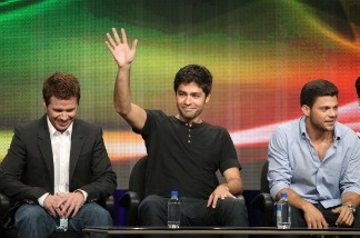 Mercer 19989 (L-R) Actors Kevin Connolly, Adrian Grenier and Jerry Ferrara speak during the 'Entourage' panel at the 2011 Summer TCA Tour held at the Beverly Hilton in Beverly Hills