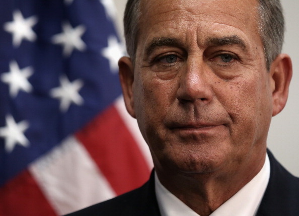 House Speaker Boehner Speaks On 1.1 Trillion Dollar Budget Plan U.S. Speaker of the House Rep. John Boehner (R-OH) listens during a news briefing after a House Republican Conference meeting January 14, 2014 on Capitol Hill in Washington, DC. Congressional negotiators have reached to an agreement of a $1.1 trillion spending bill to avoid another government shutdown when the current funding ends tomorrow.