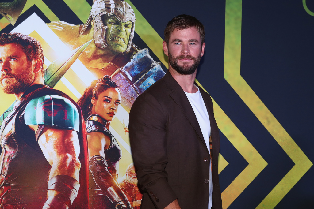 Thor: Ragnarok Australian Premiere - Arrivals Chris Hemsworth arrives for the Thor: Ragnarok Australian Premiere at Event Cinemas Robina on October 13, 2017 in Gold Coast, Australia.