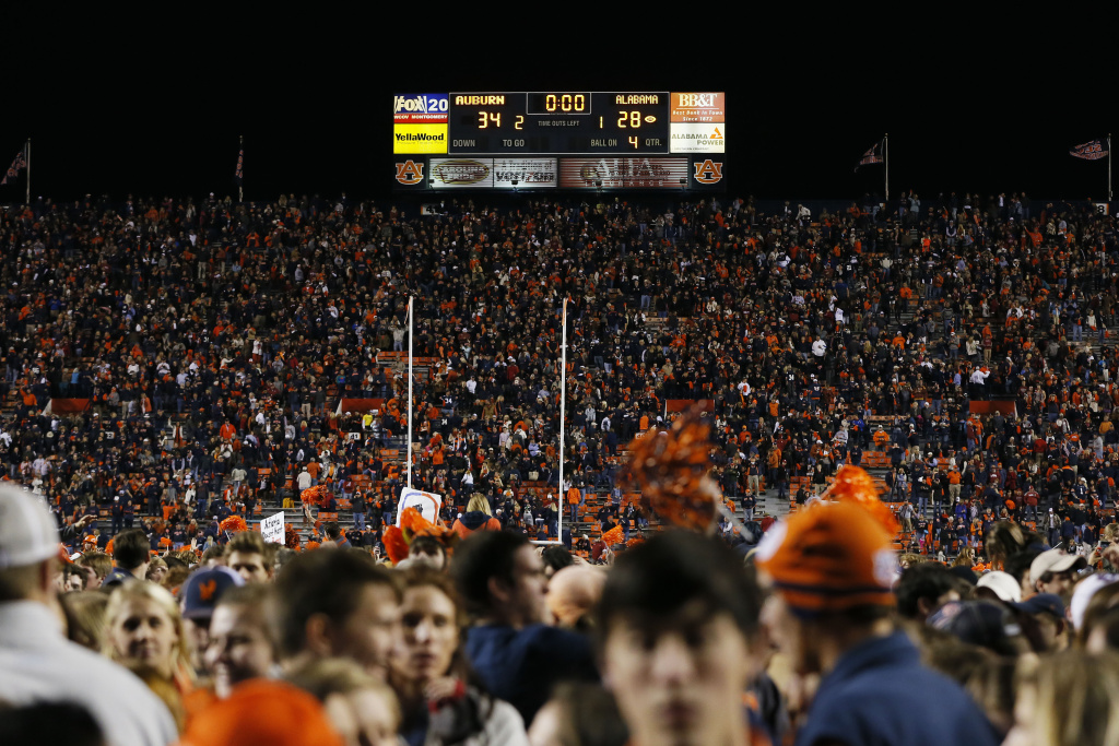 In shocking upset, Auburn beats Alabama in 'craziest finish in college
