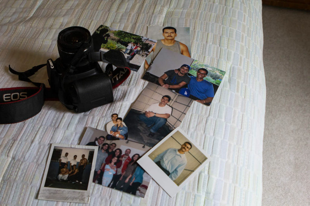 Franky Carrillo Photography has become one of Carrillo's favorite hobbies, as has sharing his photos on Facebook. He lays out his camera and some photos he collected of his time in prison and his release.