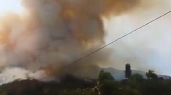 The Pala Fire burning south of Temecula on May 31, 2016.
