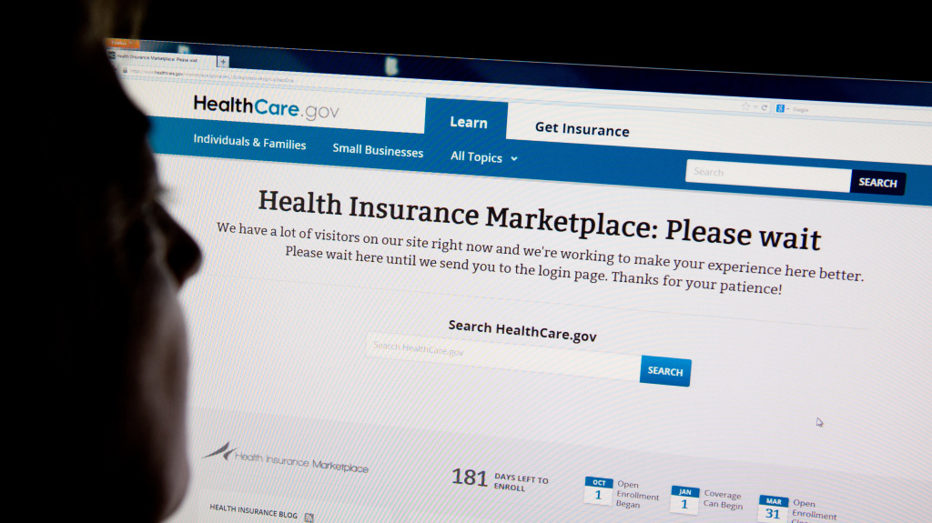 A woman looks at the HealthCare.gov insurance exchange site on Oct. 1 in Washington, D.C. A woman looks at the HealthCare.gov insurance exchange site on Oct. 1 in Washington, D.C. The GOP stirred up outrage among Democrats by creating a fake website for the Affordable Care Act in California.