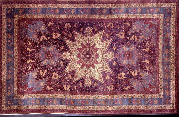 The so-called Armenian Orphan Rug was hand-tied in more than four million knots by orphan Armenian girls.