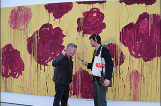 Mercer 7807 Art expert Mat Gleason of Coagula Art Journal giving a reasoned and impassive review of the art in BCAM to Off-Ramp's John Rabe.