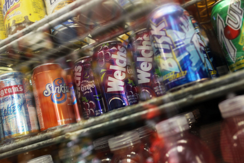 Bloomberg Asks Fed Gov't For Permission To Ban Food Stamp Purchases Of Sugary Drinks Soda on display at a Brooklyn market in 2010.