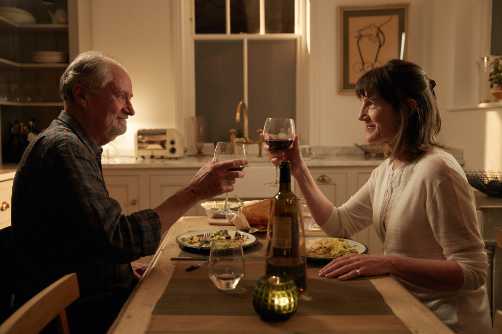 Jim Broadbent and Harriet Walter in the movie Jim Broadbent and Harriet Walter in the movie