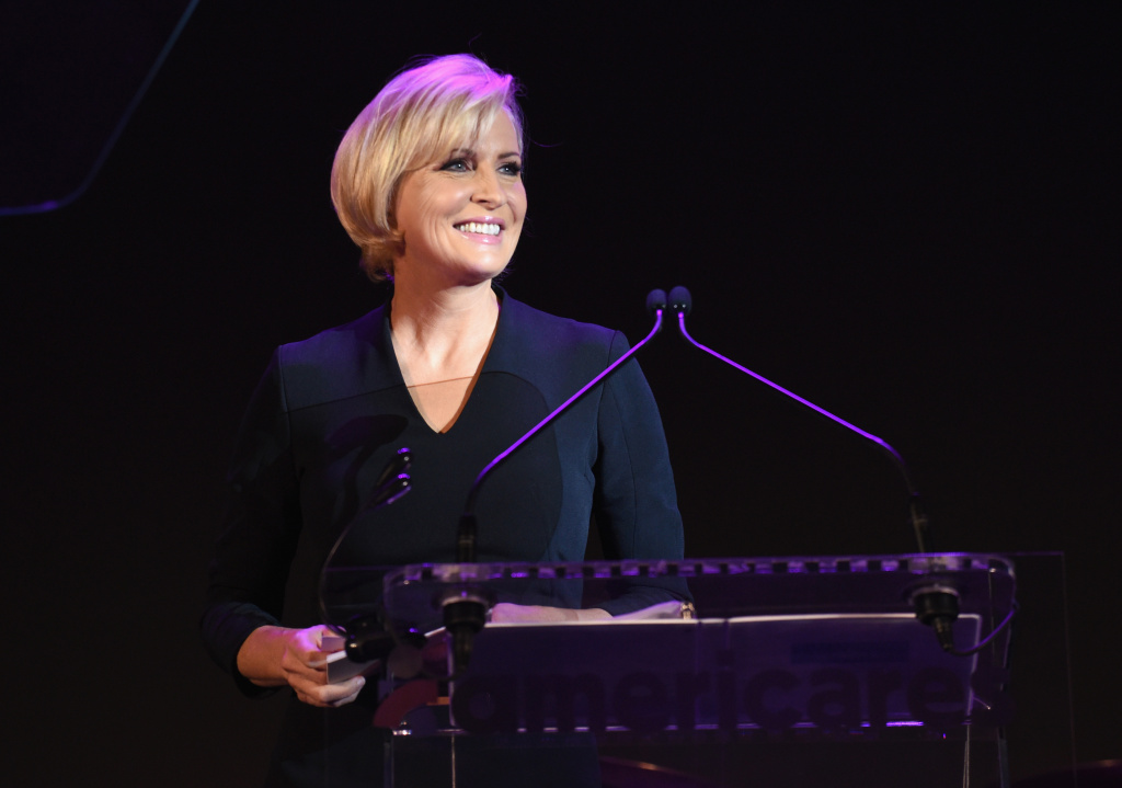 2017 Americares Airlift Benefit Mika Brzezinski speaks onstage during the 2017 Americares Airlift Benefit at Westchester County Airport on October 14, 2017 in Armonk, New York.