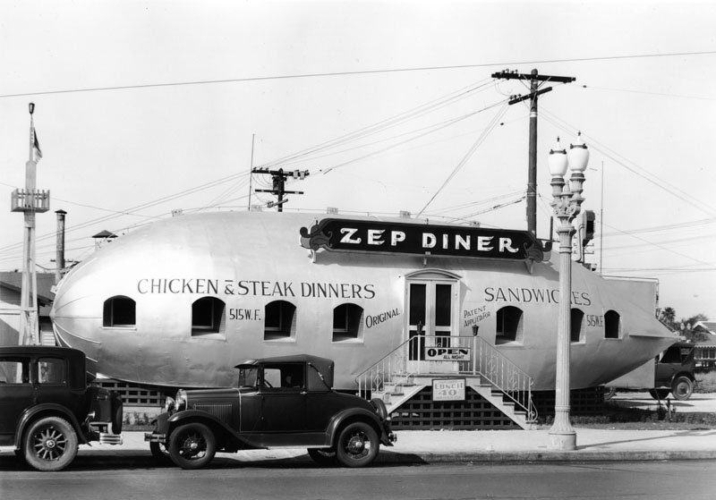 In 1931, you could get lunch for 40-cents at the Zep Diner, at 515 W. Florence Ave, near Figueroa St. In 1931, you could get lunch for 40-cents at the Zep Diner, at 515 W. Florence Ave, near Figueroa St.