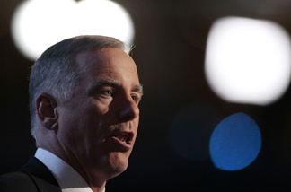 File photo of Howard Dean speaking during the 2008 Democratic National Convention (DNC) in Denver, Colorado.