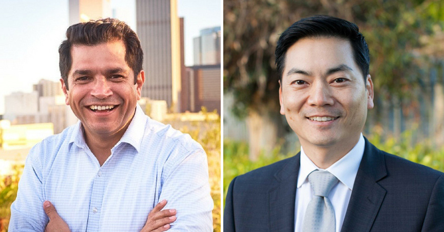 34th Congressional District - runoff candidates Democrats Jimmy Gomez (L) and Robert Ahn (R) were the clear front runners following the special election for the 34th Congressional District on Tuesday.