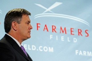 Mercer 14460 Tim Leiweke, President and CEO of AEG, during an event announcing naming rights for the new football stadium Farmers Field at Los Angeles Convention Center.