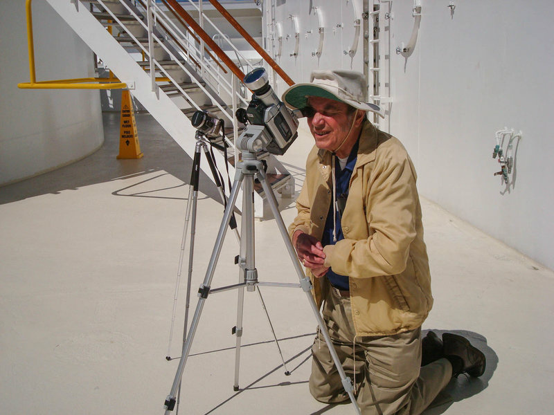 Donald Liebenberg, a Clemson University adjunct professor and astronomer, has spent more time in totality, which is when the moon completely blocks the sun, than anyone else on Earth. Donald Liebenberg, a Clemson University adjunct professor and astronomer, has spent more time in totality, which is when the moon completely blocks the sun, than anyone else on Earth.