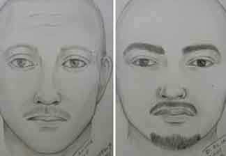 A sketch of two suspects in Thursday's attack on a Giants fan at Dodger Stadium